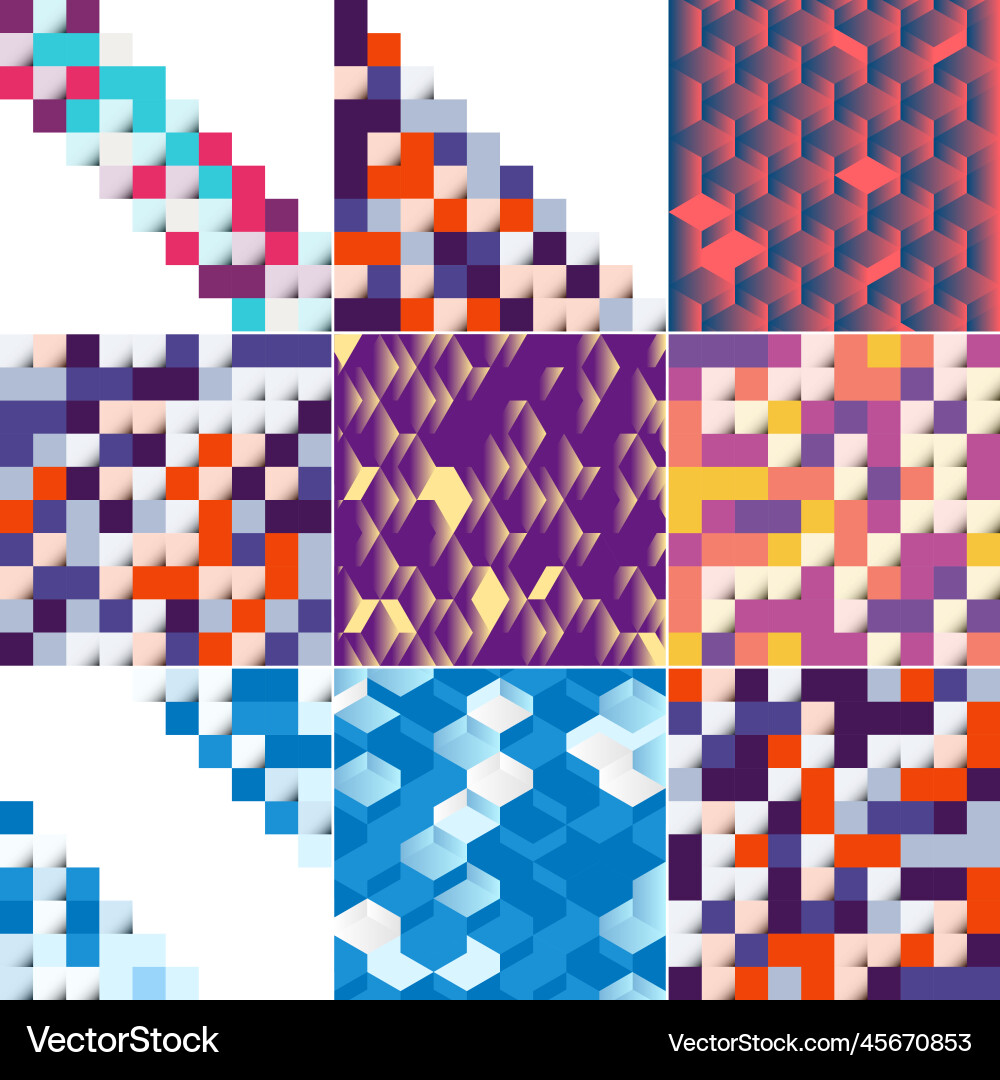 Abstract colorful square background Vector Image