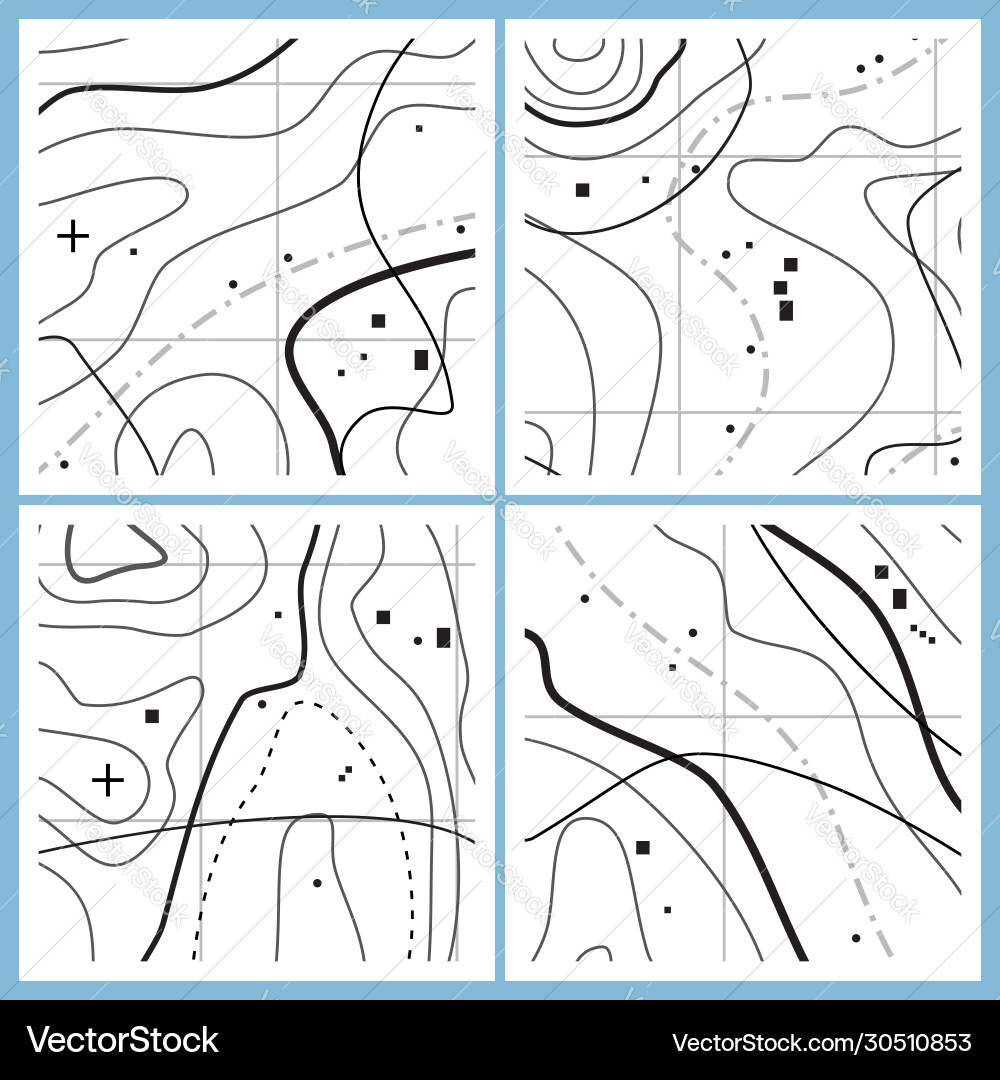 Abstract map pattern with wavy lines Abstract map pattern with wavy lines Vector Image