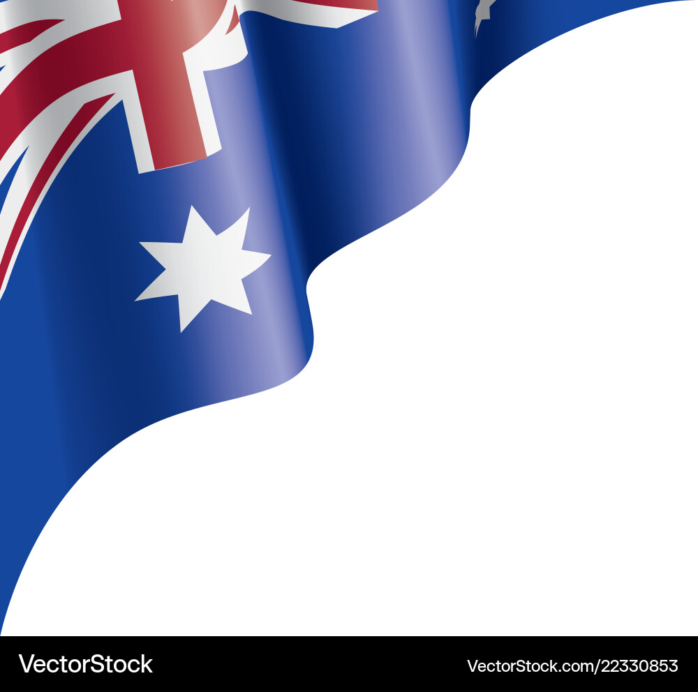 Australien Flagge auf einem weißen Australien Flagge auf einem weißen vektorbild