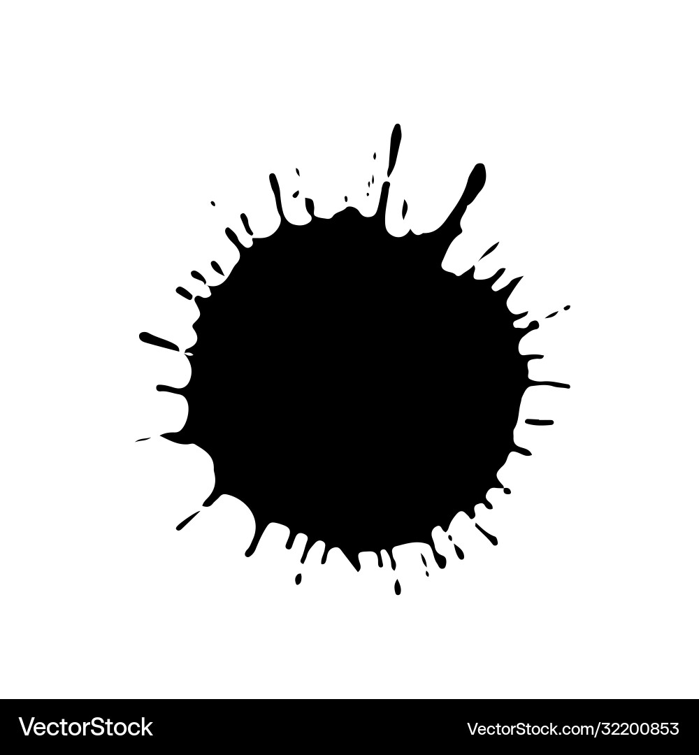 Black drop isolated on white background grunge Black drop isolated on white background grunge vector image