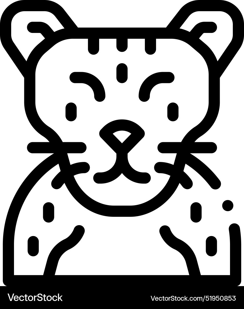 Cat icon thin linear style design isolated Cat icon thin linear style design isolated Vector Image