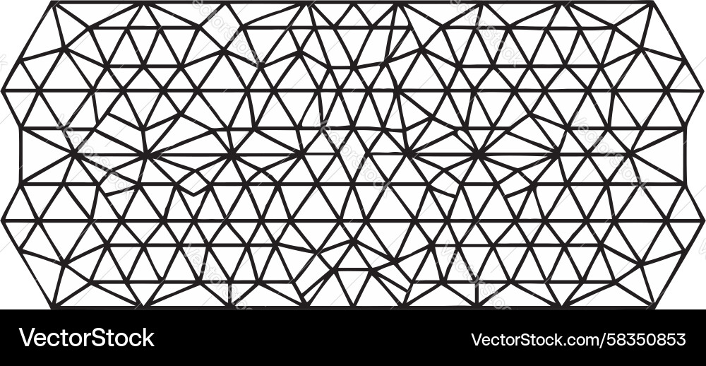 Complex Hexagonal Grid Pattern Vector Image