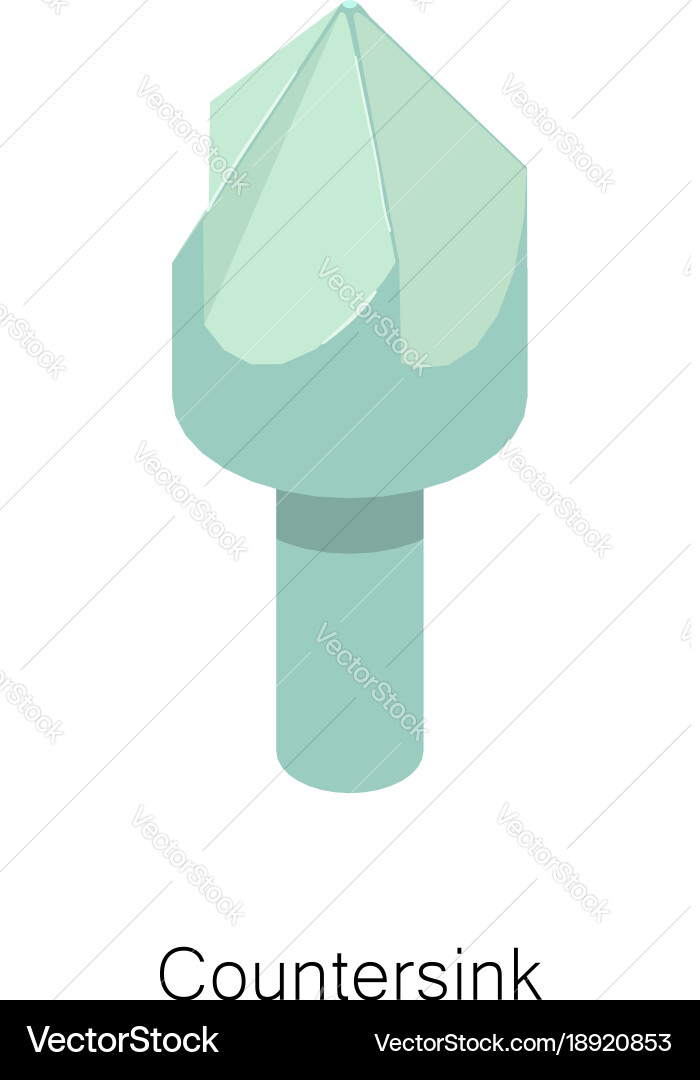 Countersink bit icon isometric 3d style Vector Image