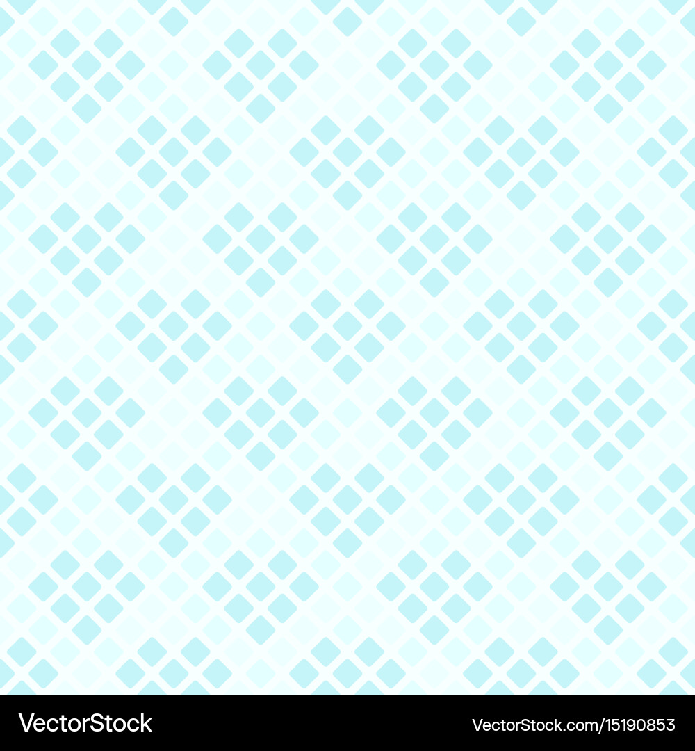 Cyan rounded diamond pattern seamless background vector image