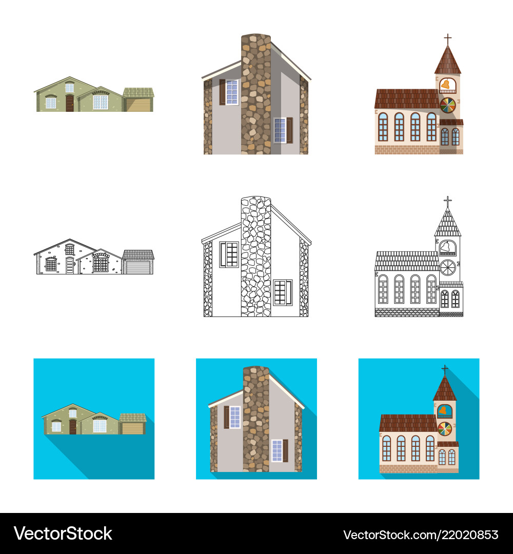 Design of building and front icon set Design of building and front icon set vector image