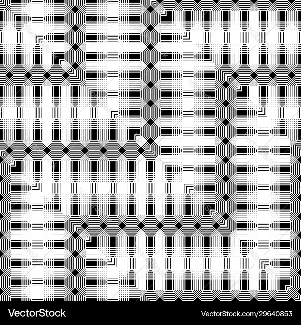 Design seamless monochrome zigzag pattern vector image