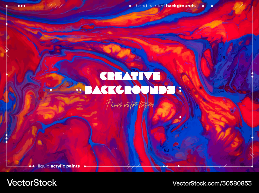 Fluid Paint Abstract Backdrop Vector Image