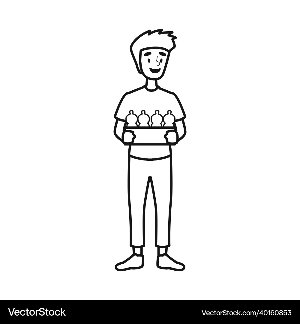 Isolated object of trash and guy logo web element vector image