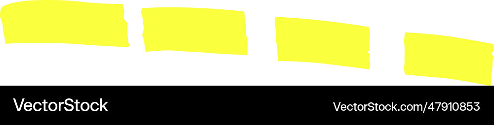 Marker highlighter dashed line vector image