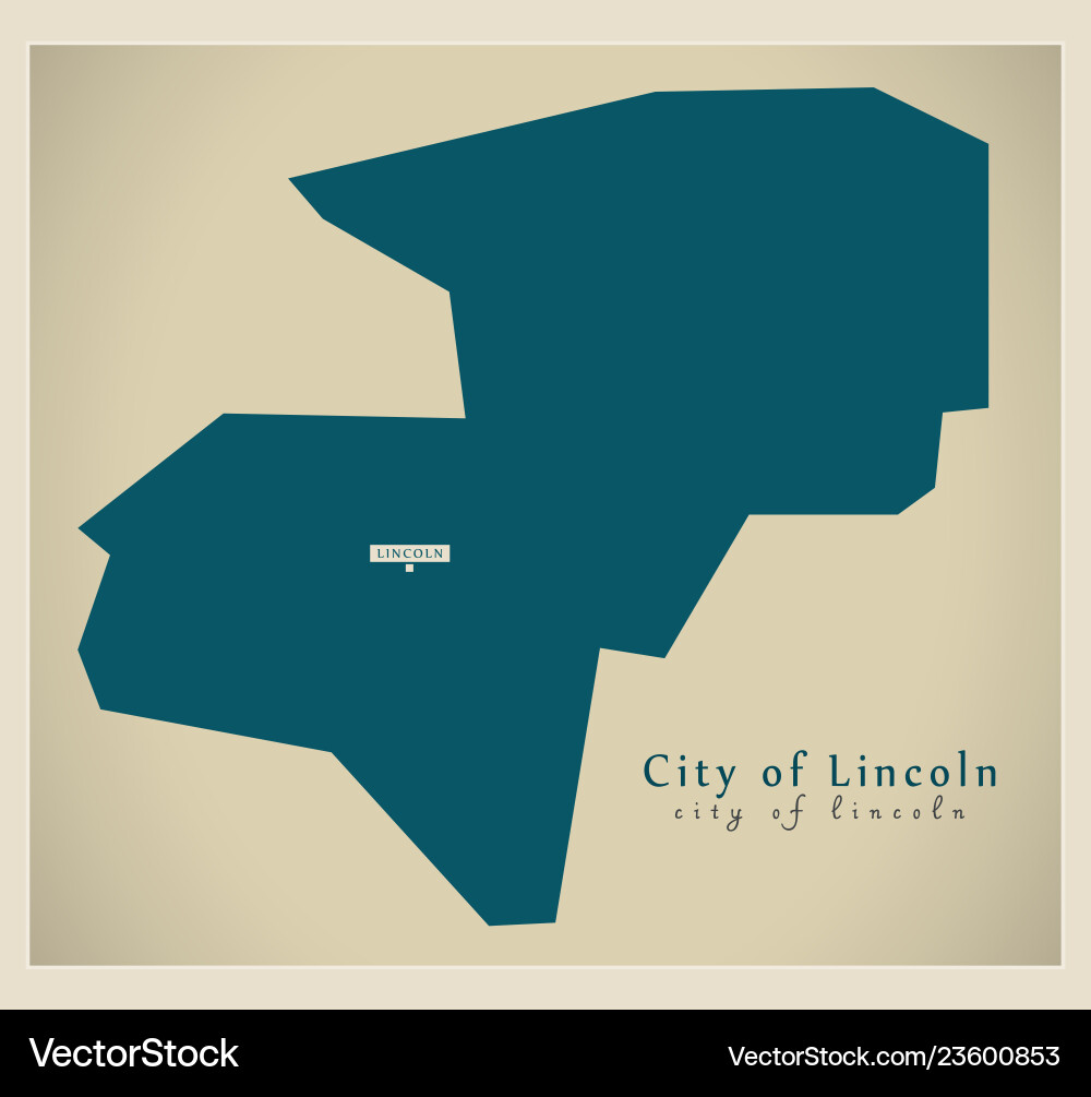 Modern map - city of lincoln district Modern map - city of lincoln district vector image