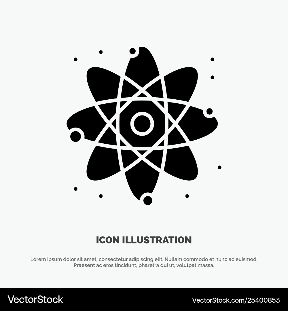 Physics react science solid glyph icon Physics react science solid glyph icon Vector Image