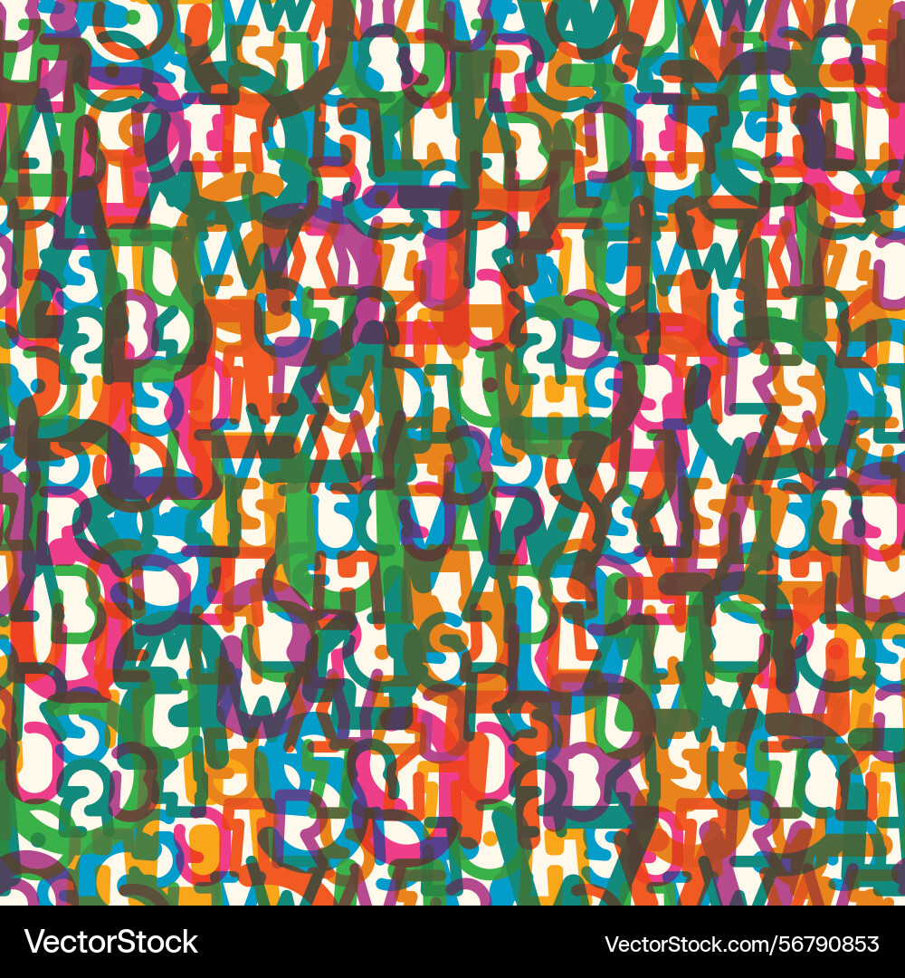 Seamless pattern background with humorous font Seamless pattern background with humorous font vector image