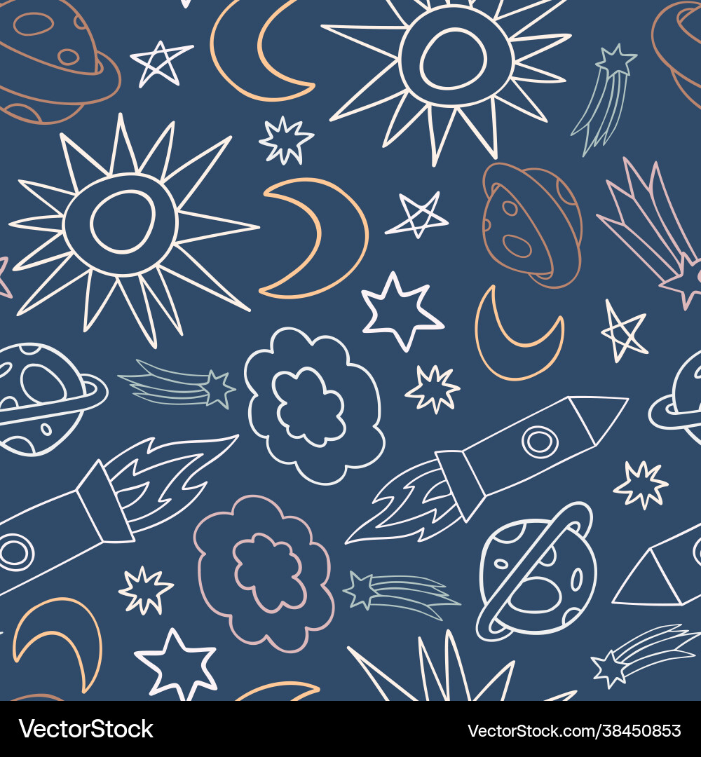 Seamless pattern colorful design outer Seamless pattern colorful design outer vector image