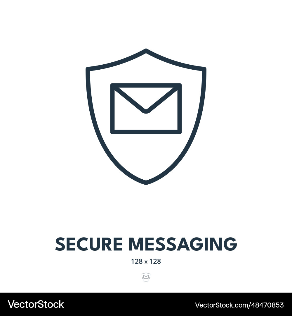Secure messaging icon security communication vector image