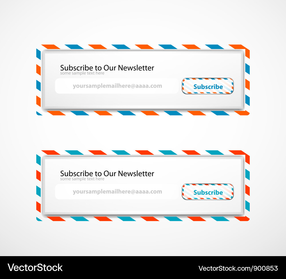 Subscribe forms vector image