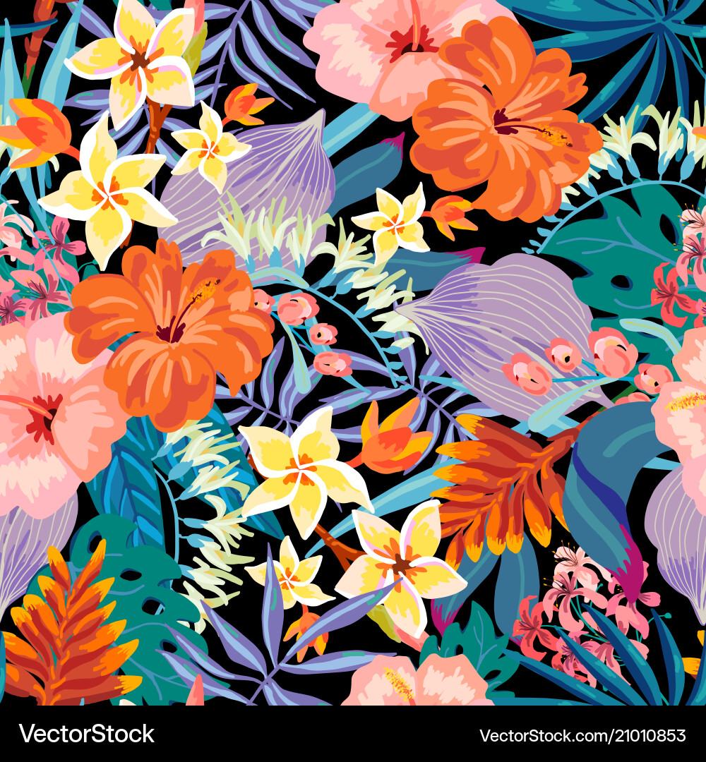 Summer natural vintage exotic seamless Summer natural vintage exotic seamless vector image