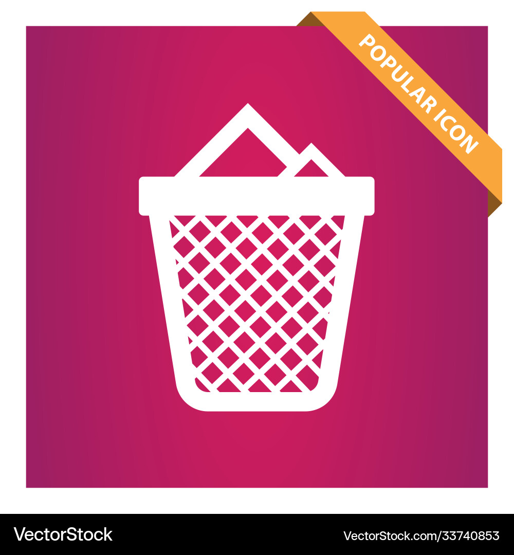 Trash icon for web and mobile Trash icon for web and mobile vector image