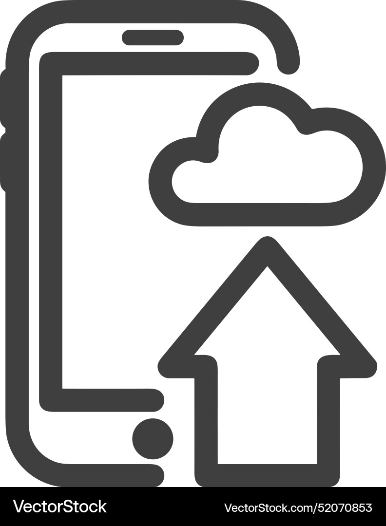 Upload outline icon symbol image Vector Image