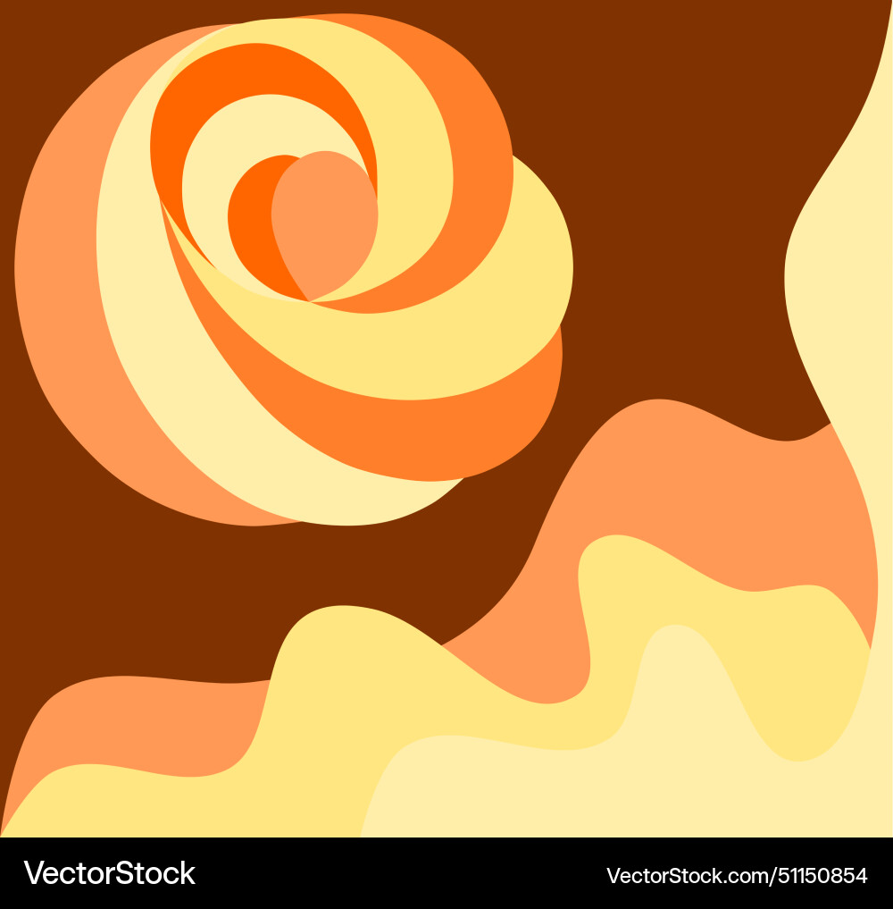 Abstract composition of rounded figures and smooth Vector Image