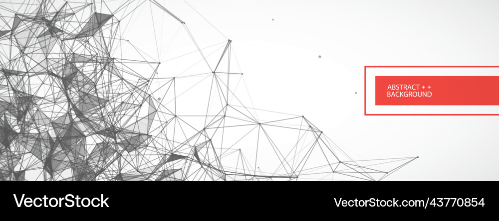 Abstract polygonal background with connecting vector image
