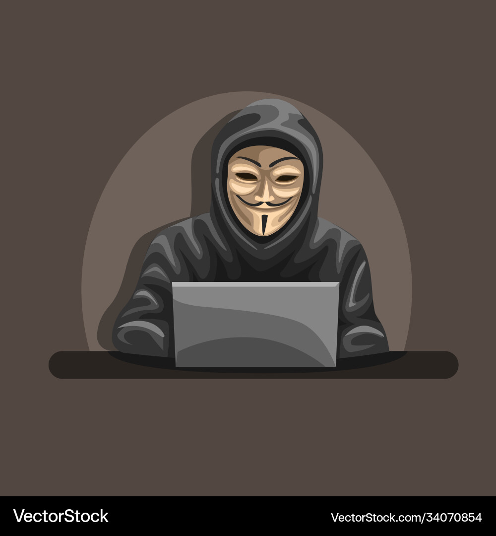 Anonymous Hacker with Hoodie vector image