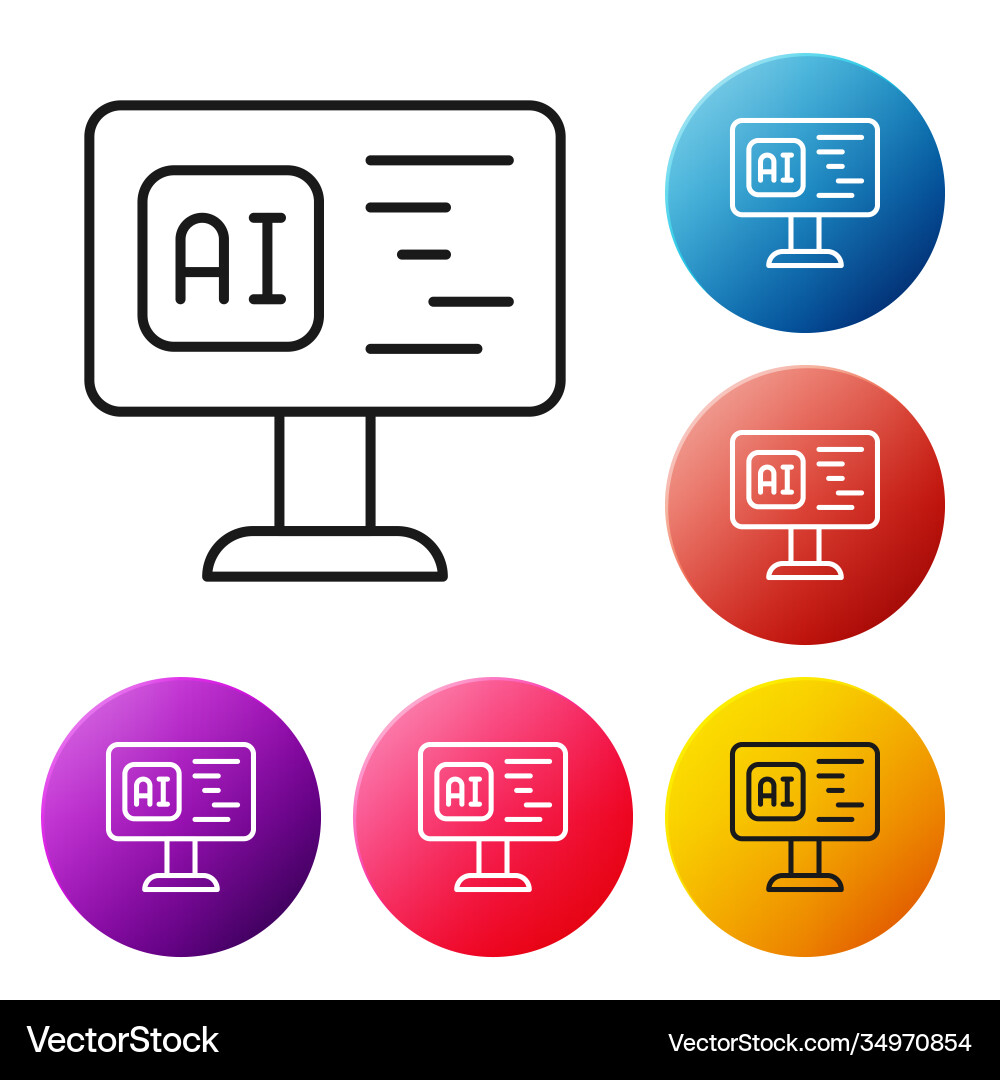 Black line software web developer programming Black line software web developer programming vector image