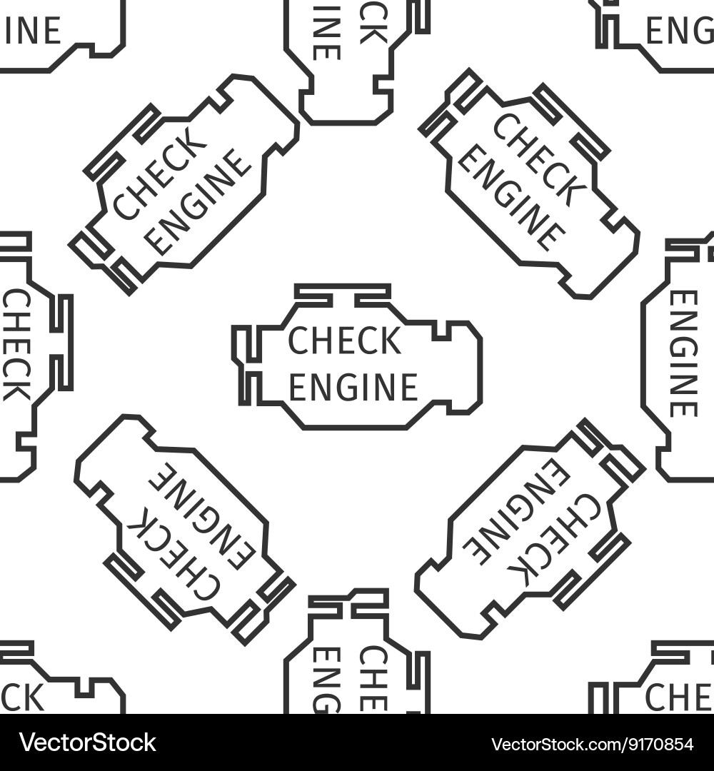 Check engine icon pattern Vector Image