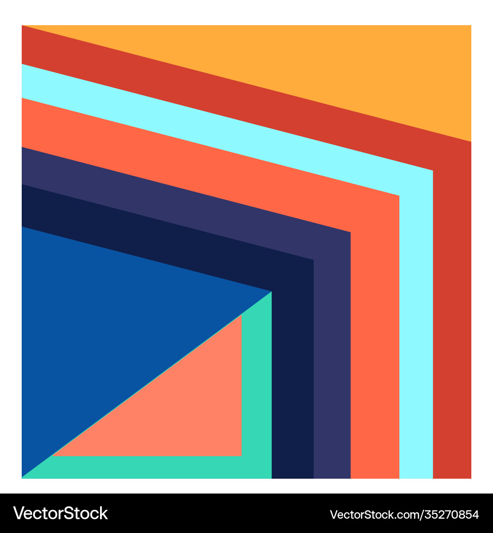 Colorful geometric and curve background pattern vector image