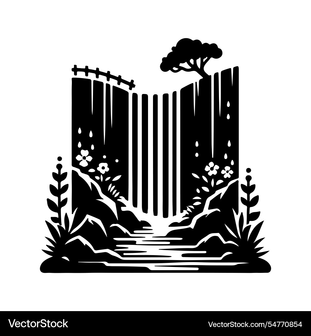 Create stunning projects with spring waterfall Create stunning projects with spring waterfall Vector Image