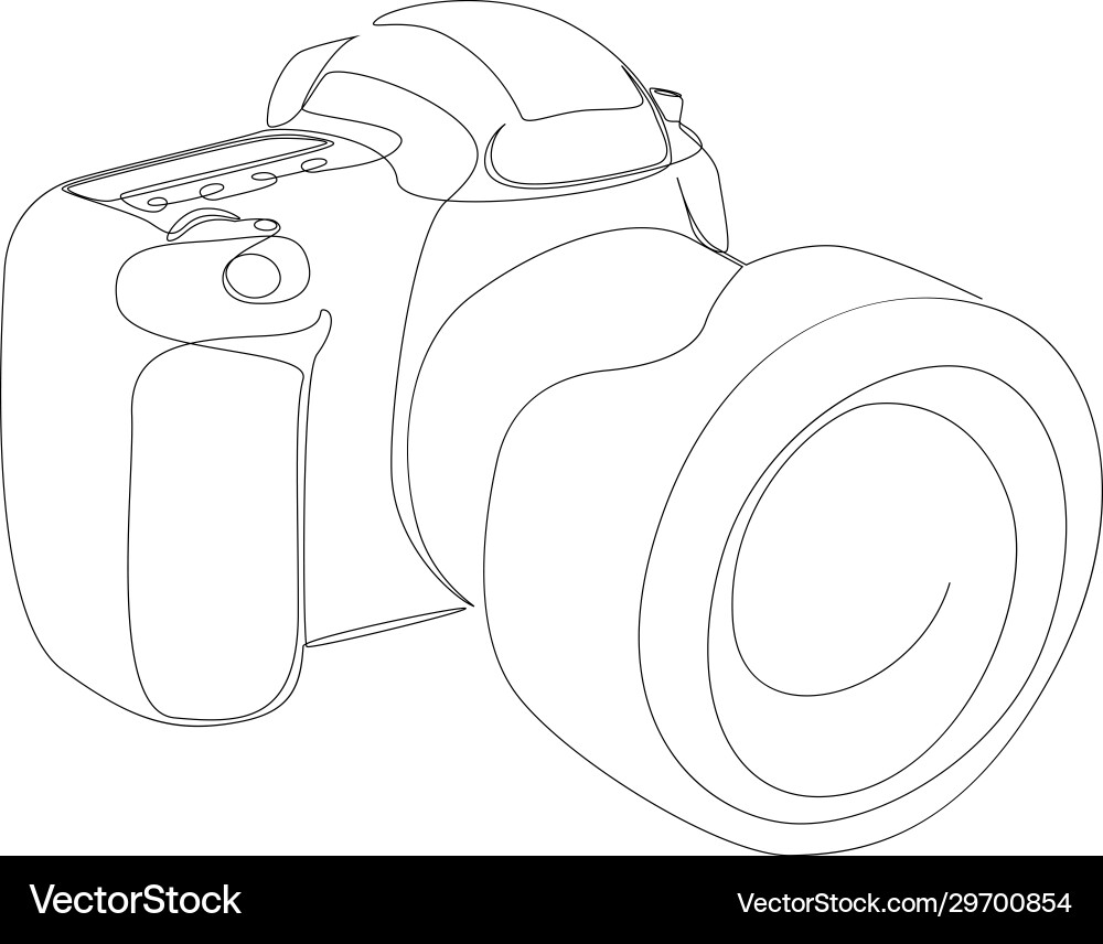 Dslr camera digital one continuous single Dslr camera digital one continuous single vector image