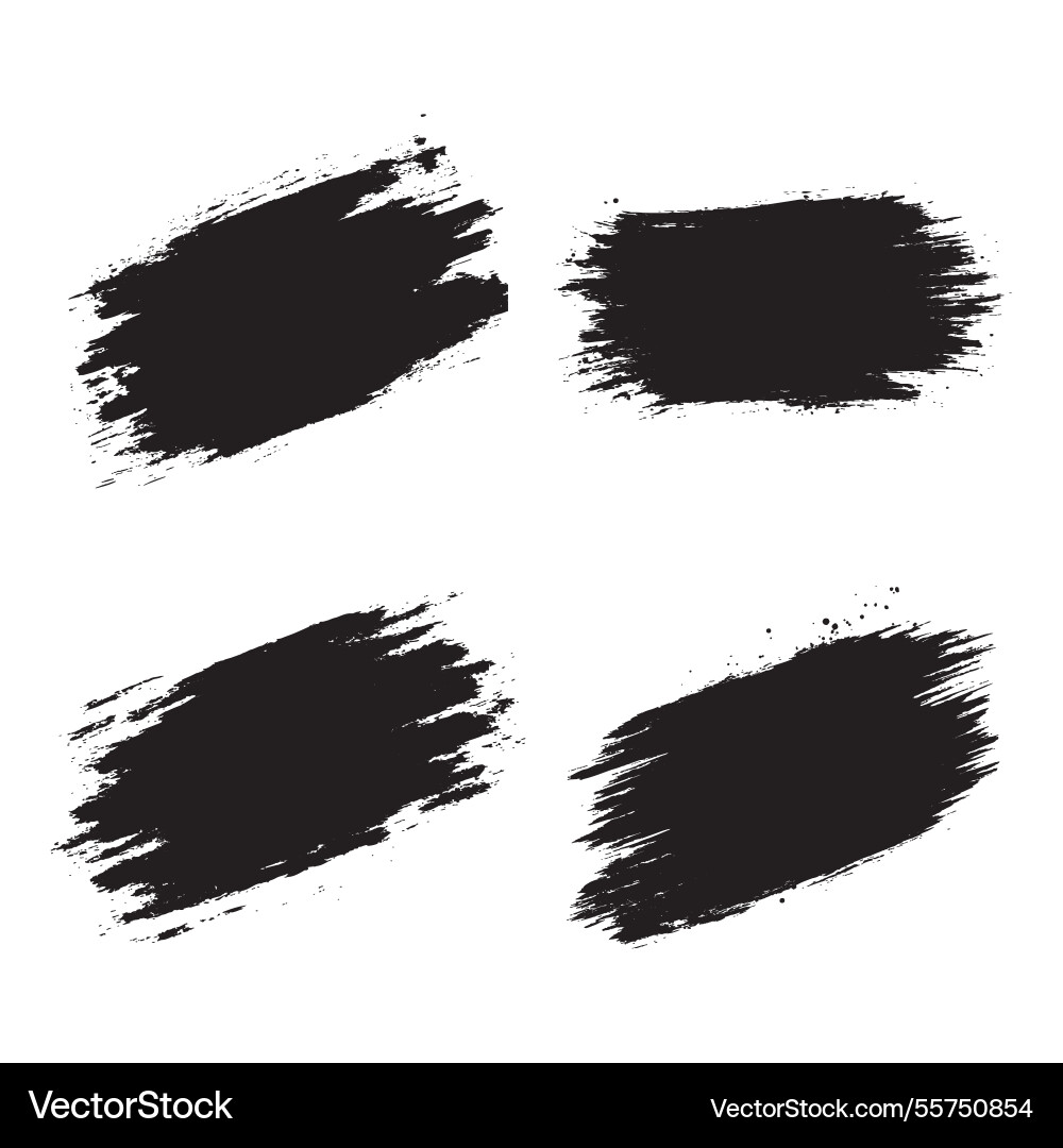 Elements set of black abstract wide rustic rough Elements set of black abstract wide rustic rough vector image