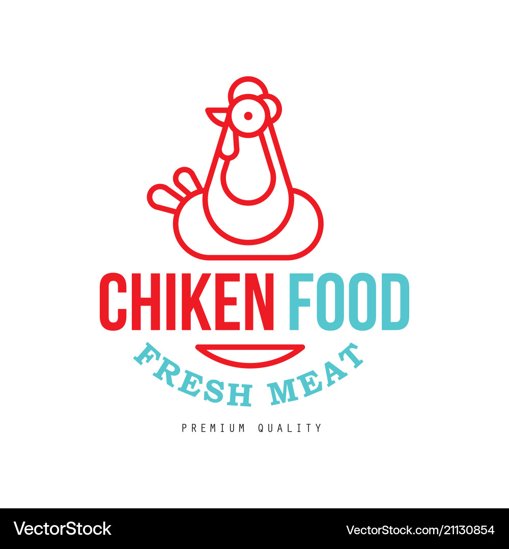 Fresh Chicken Food Logo Vector Image