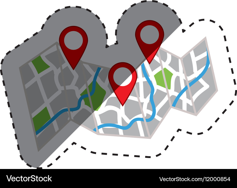 Gps map location Vector Image