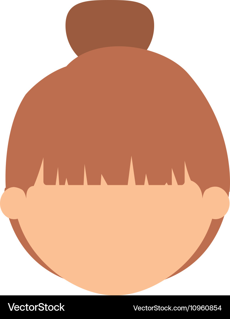 Mädchen Cartoon Kopf Design vektorbild