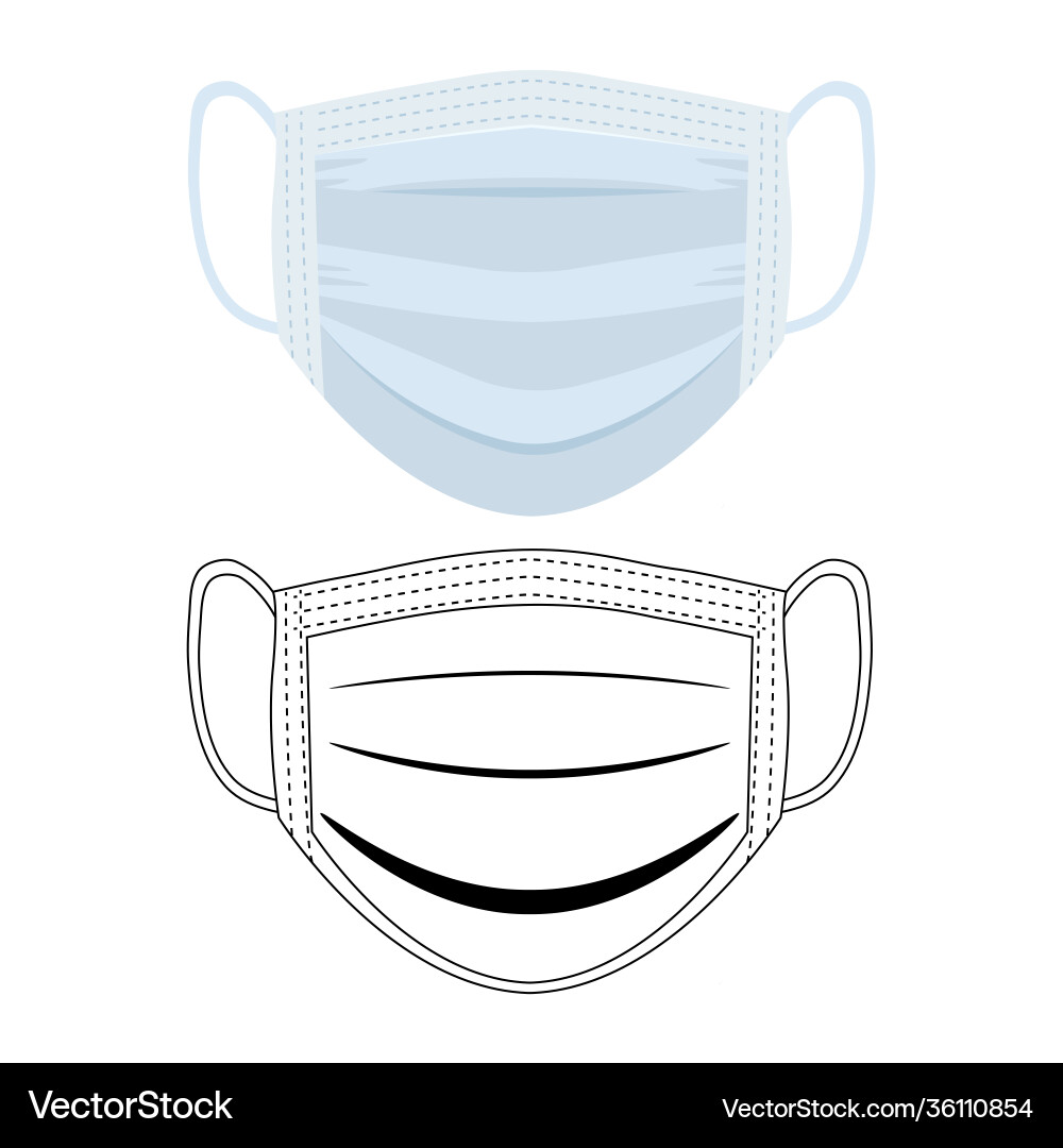 Protective clinical mask against viruses Protective clinical mask against viruses vector image