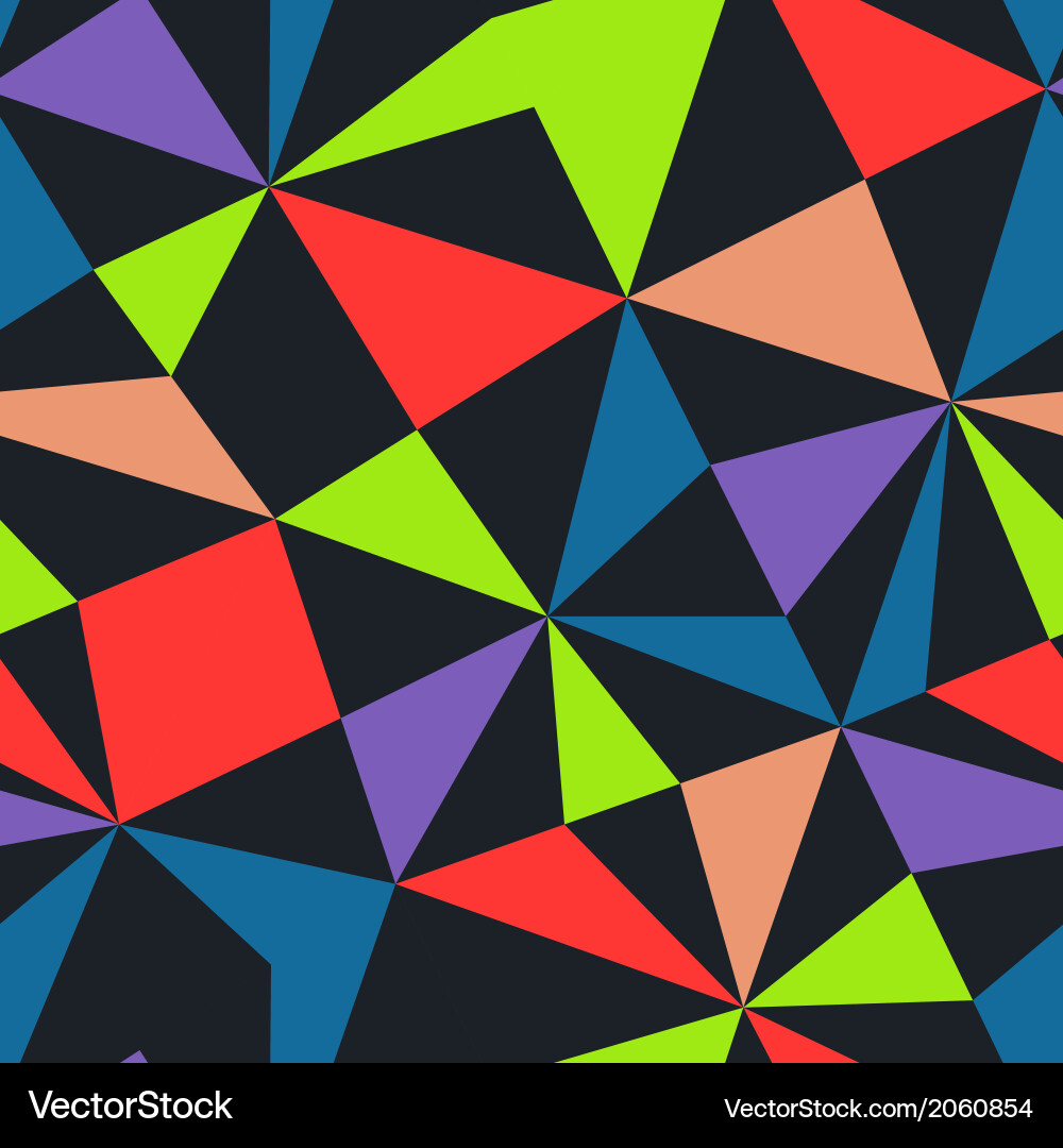 Seamless texture with triangles mosaic endless vector image