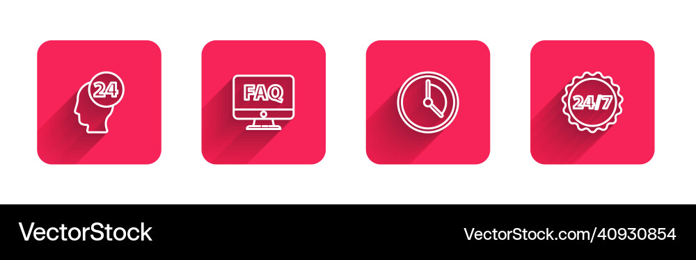 Set line support operator in touch computer Set line support operator in touch computer Vector Image