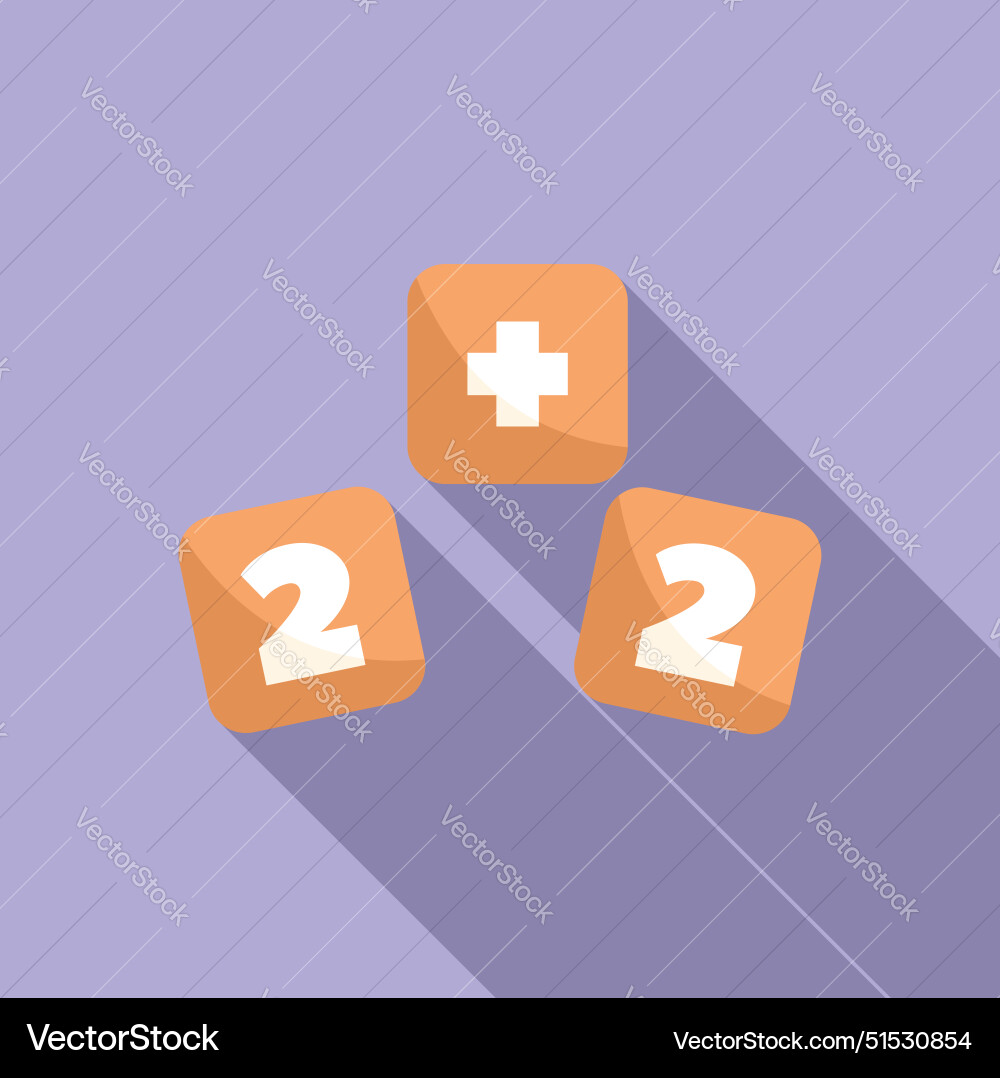 Solving simple math problems visually Vector Image