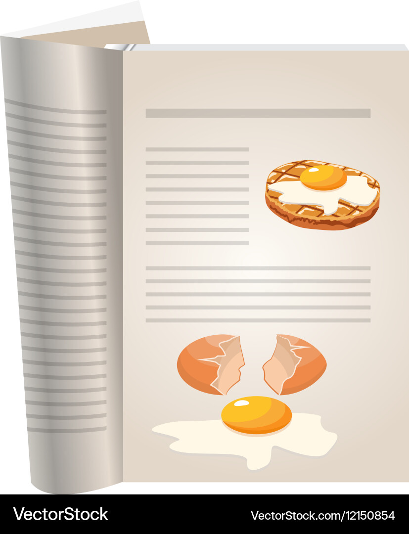 Template pages of a cookbook vector image