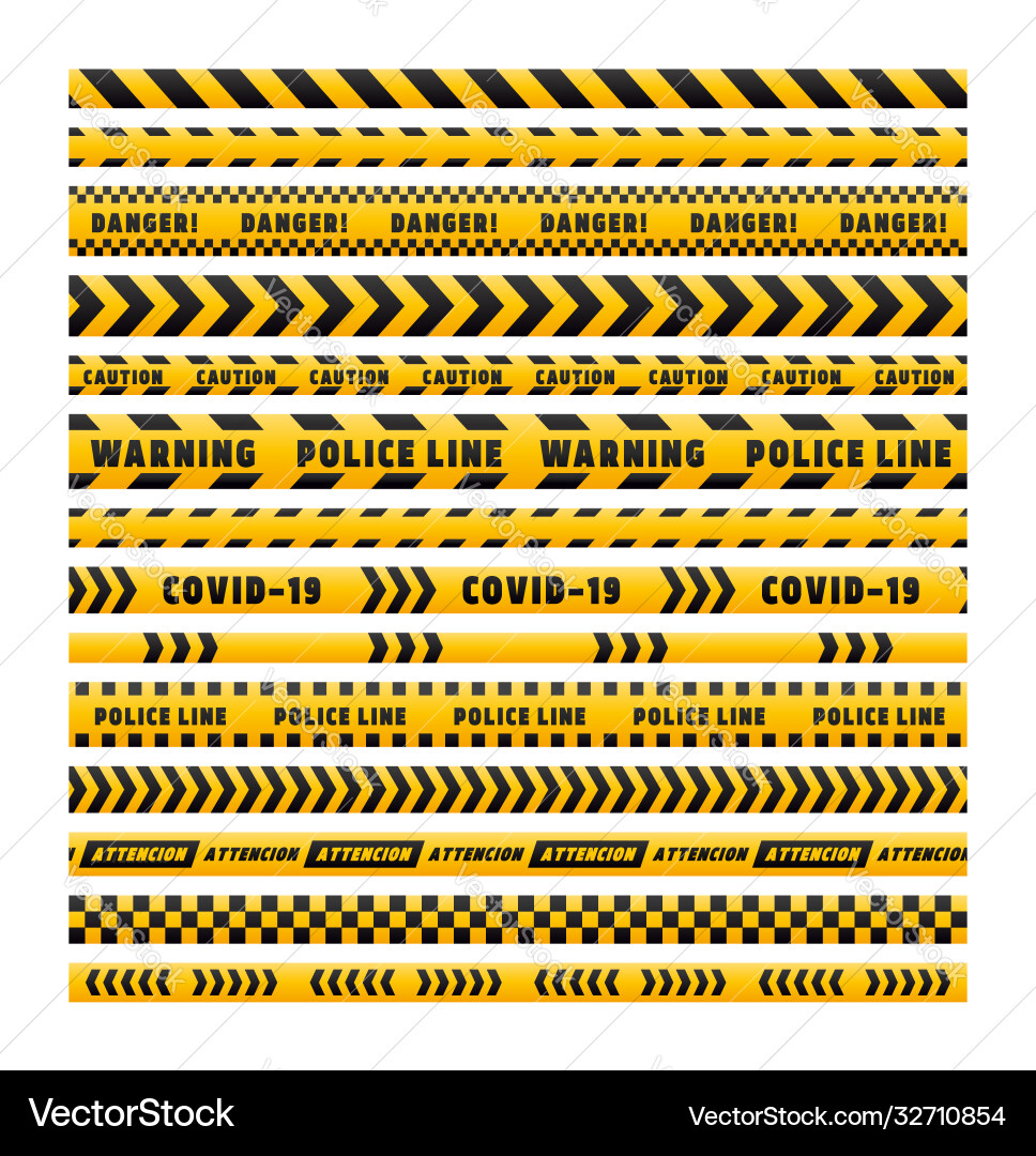 Warning tape Royalty Free Vector Image - VectorStock