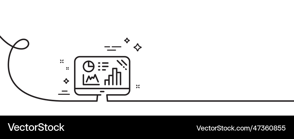 Analytics graph line icon column chart sign Analytics graph line icon column chart sign vector image