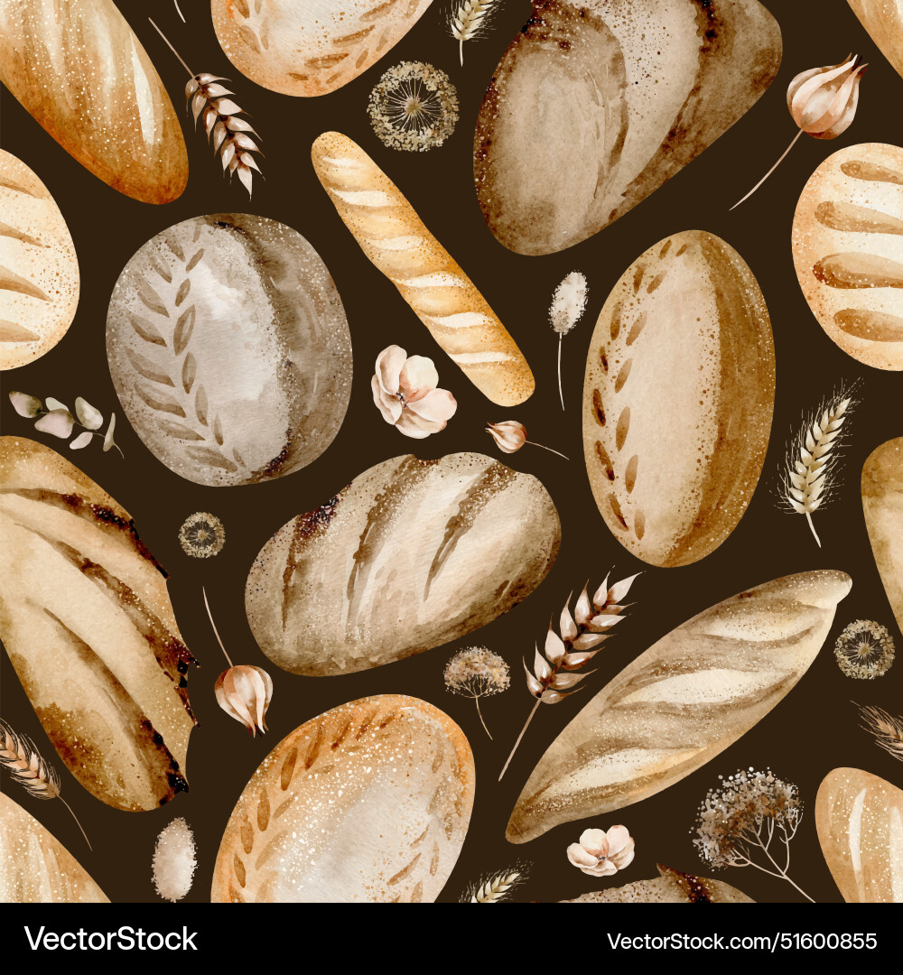 Bakery background seamless pattern Vector Image