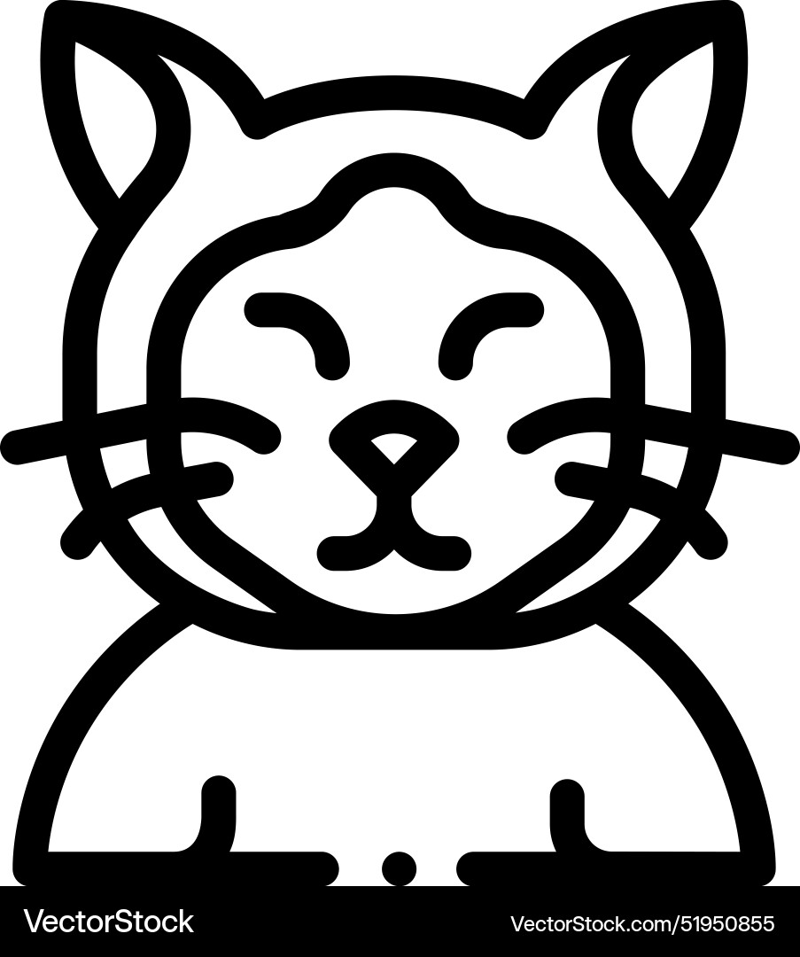 Cat icon thin linear style design isolated Cat icon thin linear style design isolated Vector Image