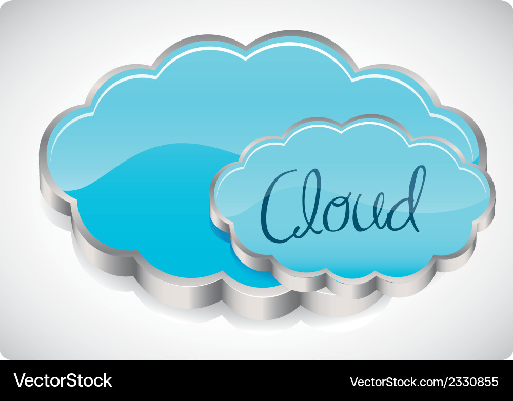 Cloud computers and communications technology vector image