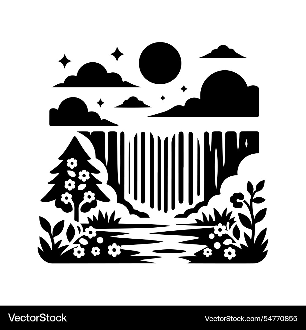 Create stunning projects with spring waterfall Create stunning projects with spring waterfall Vector Image