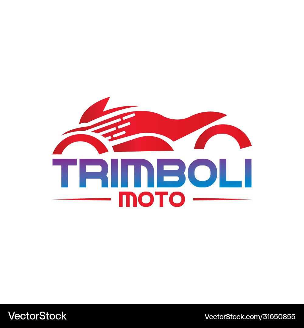 Creative modern trimboli moto logo template Vector Image