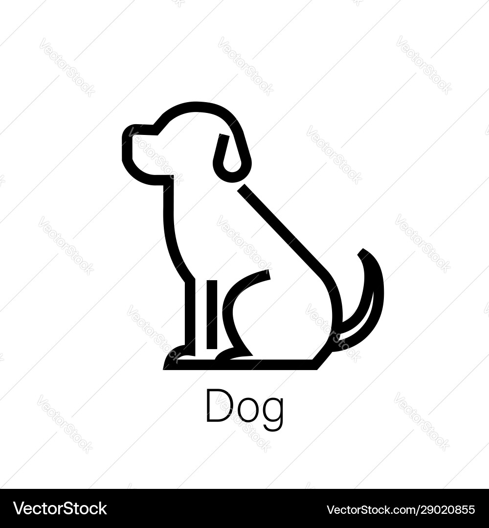 Dog line icon linear concept sign or logo element Dog line icon linear concept sign or logo element vector image