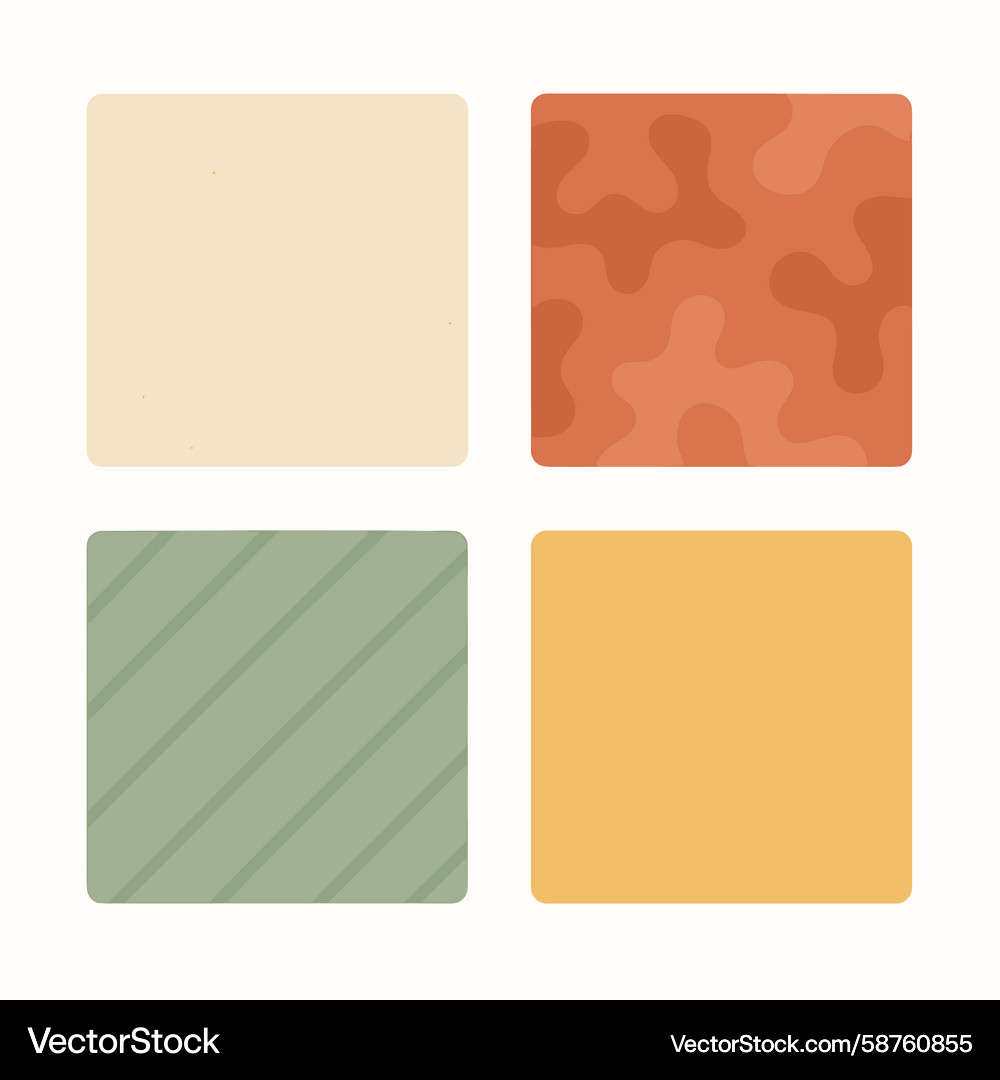 Earthy Textured Square Backgrounds Vector Image