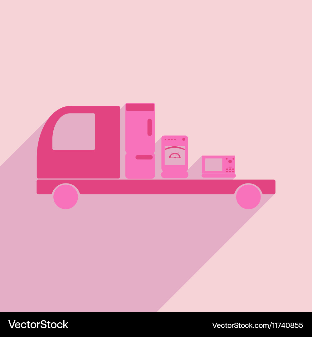 Flat with shadow icon and mobile application Vector Image