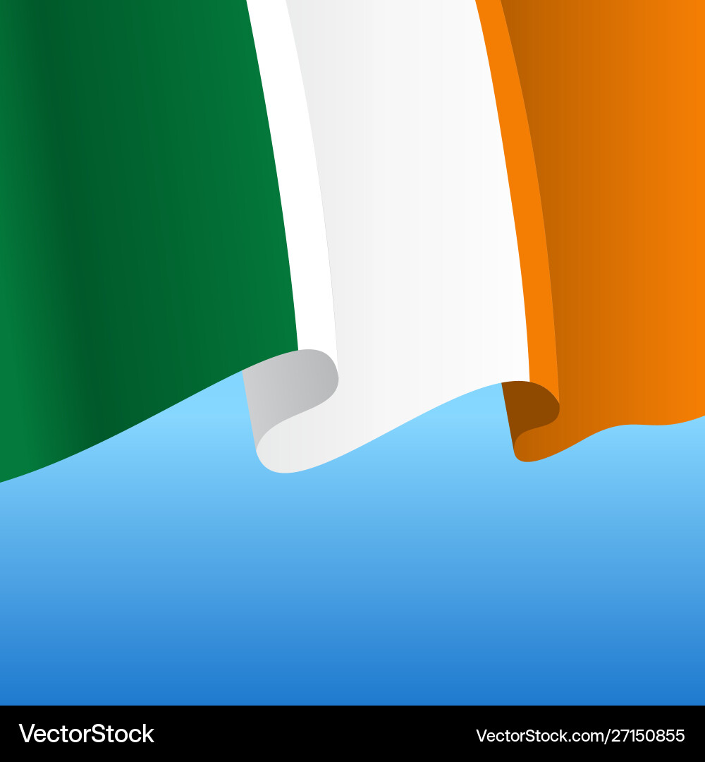 Irish Flag Wavy Background – Royalty-Free Vector | VectorStock, image size:1000x1080